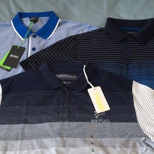 Short-Sleeve Polos Blue